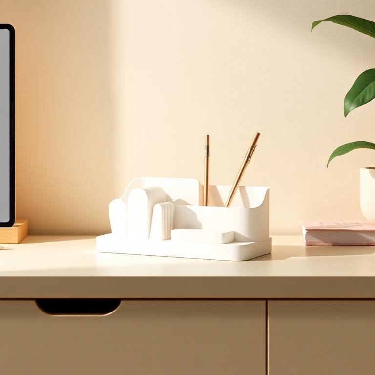 Organizador de mesa para escritório em impressão 3D feito pela Makko