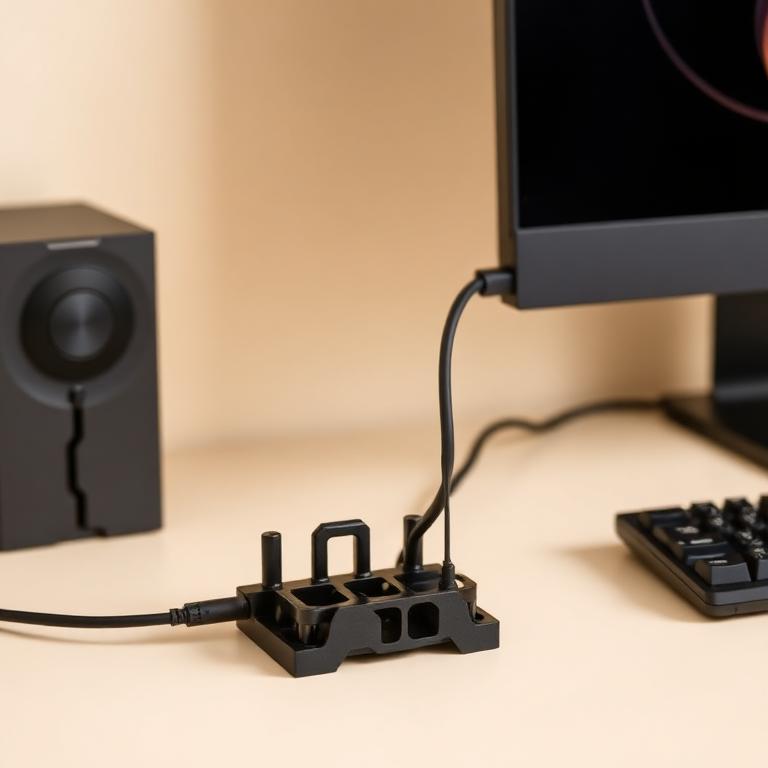 Organizador de cabos para setup em impressão 3D feito pela Makko